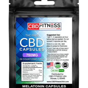750mg THC Free Melatonin Capsules 30 Count